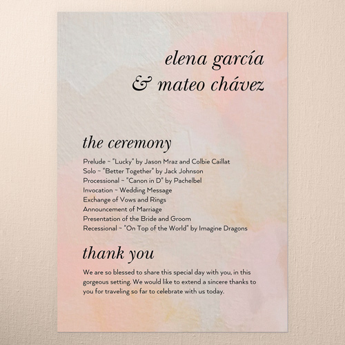 Tropical Tradition Wedding Program, Beige, 5x7 Flat Program, Matte, Signature Smooth Cardstock, Square, Nectar