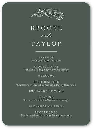 Wedding Program Templates