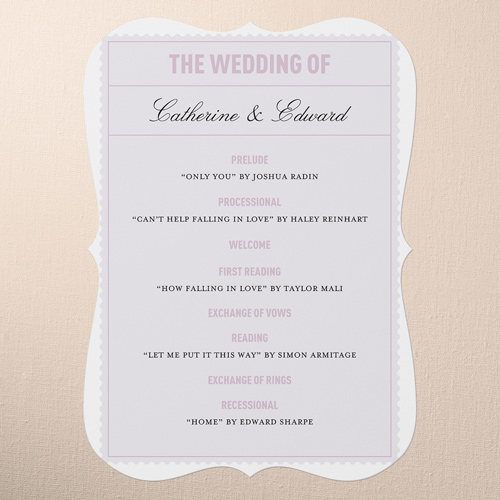 Wedding Program Templates Shutterfly