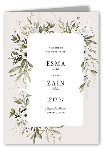 Floral Wedding Programs