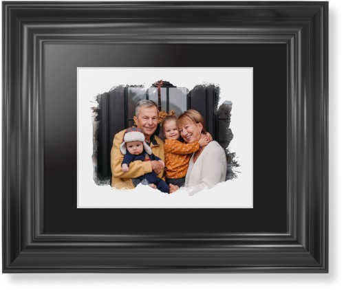 Brushed Moments Landscape Framed Print, Black, Classic, White, Black, Single piece, 8x10, White, white