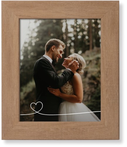 Heart Line Art Framed Print, Natural, Contemporary, None, None, Single piece, 8x10, White