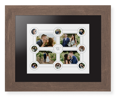 Vintage Family Tree Framed Print, Walnut, Contemporary, Black, Black, Single piece, 8x10, White