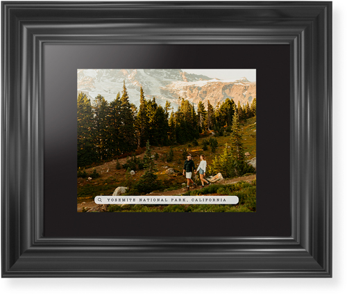 Travel Banner Framed Print, Black, Classic, Black, Black, Single piece, 8x10, White, white