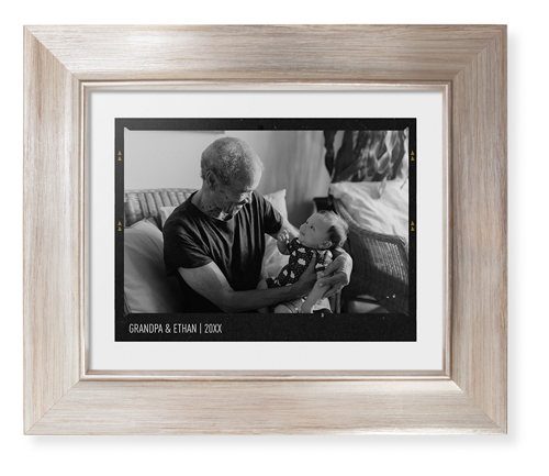 Film Frame Framed Print, Metallic, Modern, None, None, Single piece, 8x10, White, white