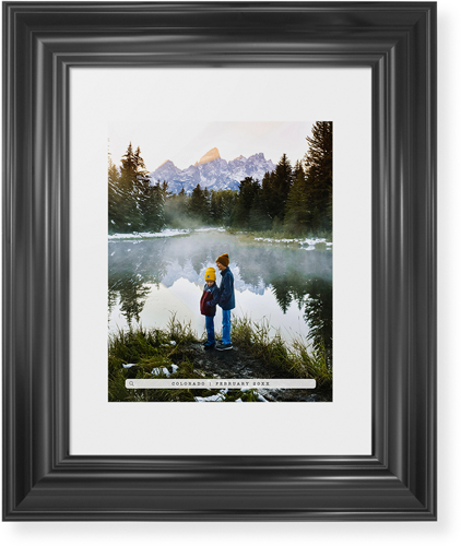 Travel Banner Portrait Framed Print, Black, Classic, White, White, Single piece, 8x10, Black