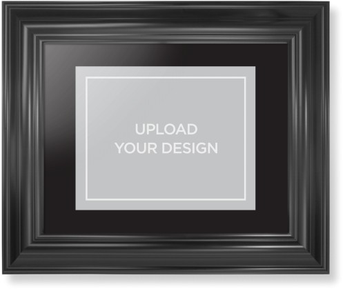 Upload Your Own Design Framed Print, Black, Classic, None, Black, Single piece, 8x10, Multicolor