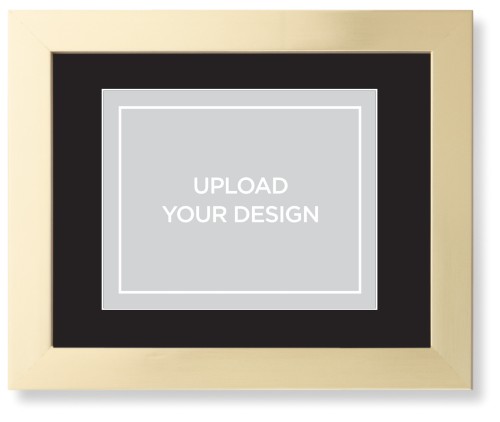 Upload Your Own Design Framed Print, Matte Gold, Contemporary, White, Black, Single piece, 8x10, Multicolor
