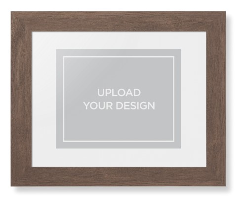 Upload Your Own Design Framed Print, Walnut, Contemporary, None, White, Single piece, 8x10, Multicolor