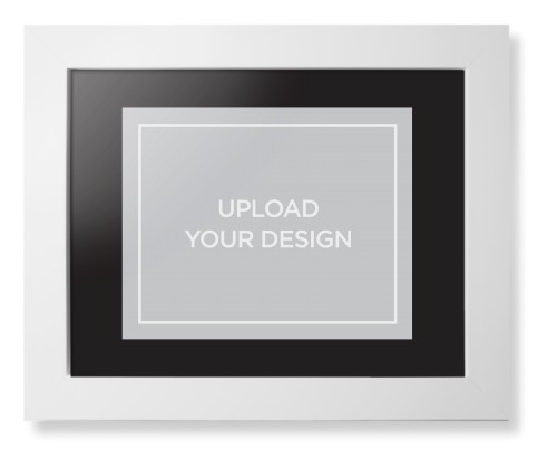 Upload Your Own Design Framed Print, White, Contemporary, Black, Black, Single piece, 8x10, Multicolor