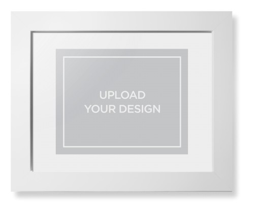 Upload Your Own Design Framed Print, White, Contemporary, White, White, Single piece, 8x10, Multicolor