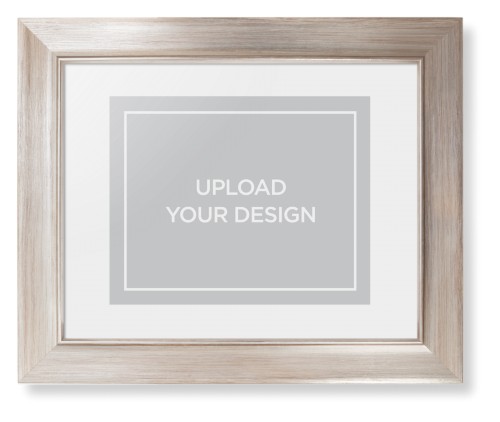 Upload Your Own Design Framed Print, Metallic, Modern, None, White, Single piece, 8x10, Multicolor
