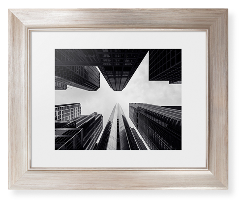 Ground View Framed Print, Metallic, Modern, White, White, Single piece, 8x10, Multicolor