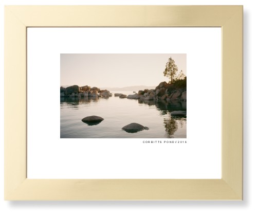 Modern Gallery Framed Print, Matte Gold, Contemporary, None, White, Single piece, 8x10, White, white