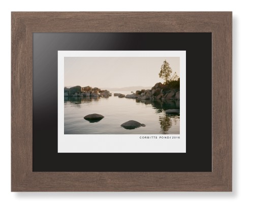 Modern Gallery Framed Print, Walnut, Contemporary, Black, Black, Single piece, 8x10, White, white