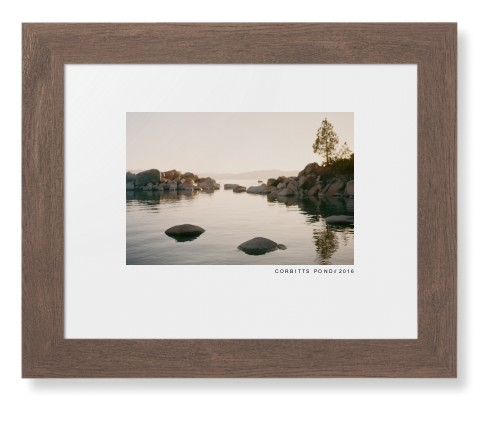 Modern Gallery Framed Print, Walnut, Contemporary, White, White, Single piece, 8x10, White, white