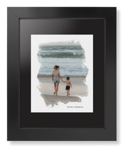 Brushed Moments Framed Print, Black, Contemporary, Black, Black, Single piece, 8x10, White, white