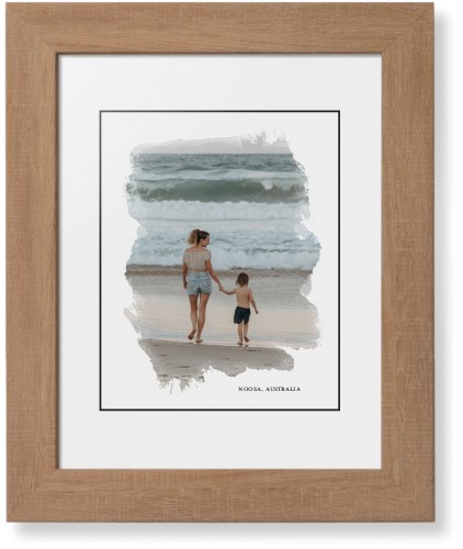 Brushed Moments Framed Print, Natural, Contemporary, Black, White, Single piece, 8x10, White, white