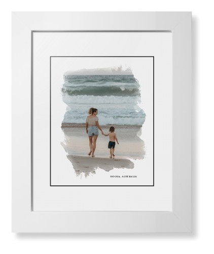Brushed Moments Framed Print, White, Contemporary, Black, White, Single piece, 8x10, White, white