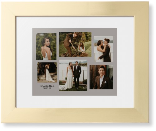 Gallery Collage of Six Framed Print, Matte Gold, Contemporary, None, White, Single piece, 8x10, Multicolor, multi