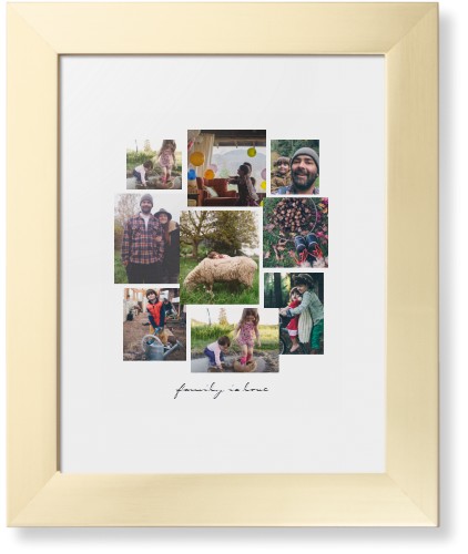 Gallery Collage of Nine Framed Print, Matte Gold, Contemporary, None, White, Single piece, 8x10, White