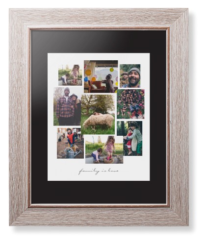 Gallery Collage of Nine Framed Print, Rustic, Modern, None, Black, Single piece, 8x10, White, white