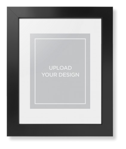 Upload Your Own Design Portrait Framed Print, Black, Contemporary, White, White, Single piece, 8x10, Multicolor