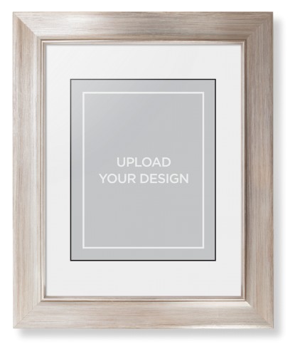 Upload Your Own Design Portrait Framed Print, Metallic, Modern, Black, White, Single piece, 8x10, Multicolor, multi