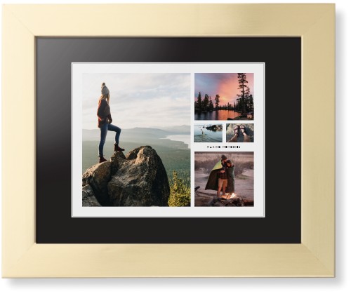 Hero Collage Framed Print, Matte Gold, Contemporary, White, Black, Single piece, 8x10, Multicolor