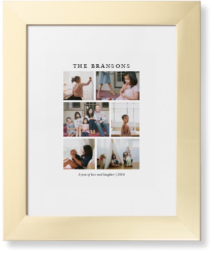 Gallery Montage of Memories Framed Print, Matte Gold, Contemporary, None, White, Single piece, 8x10, White, white