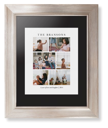 Gallery Montage of Memories Framed Print, Metallic, Modern, Black, Black, Single piece, 8x10, White
