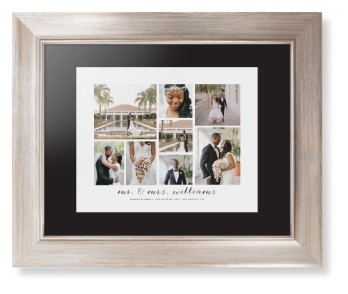 Clean Gallery Collage of Eight Framed Print, Metallic, Modern, None, Black, Single piece, 8x10, Multicolor