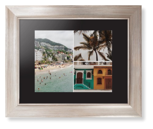 Gallery of Three Framed Print, Metallic, Modern, None, Black, Single piece, 8x10, Multicolor