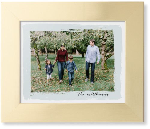 Brush Stroke Border Framed Print, Matte Gold, Contemporary, None, None, Single piece, 8x10, Gray, air