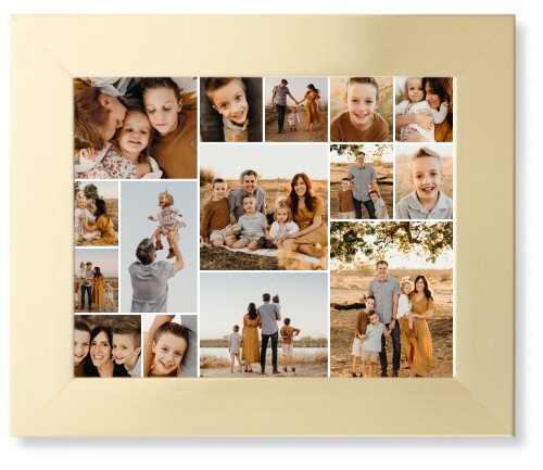 Gallery of Fifteen Framed Print, Matte Gold, Contemporary, None, None, Single piece, 8x10, Multicolor, multi