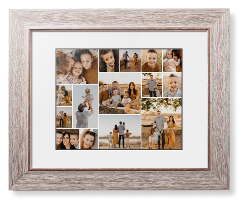 Gallery of Fifteen Framed Print, Rustic, Modern, Black, White, Single piece, 8x10, Multicolor, multi