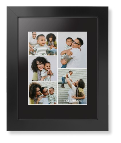 Gallery of Five Portrait Framed Print, Black, Contemporary, White, Black, Single piece, 8x10, Multicolor, multi