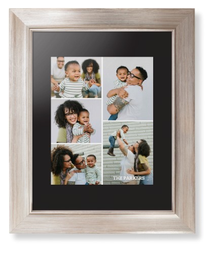 Gallery of Five Portrait Framed Print, Metallic, Modern, Black, Black, Single piece, 8x10, Multicolor