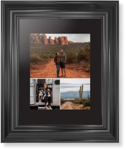 Gallery of Three Portrait Framed Print, Black, Classic, Black, Black, Single piece, 8x10, Multicolor
