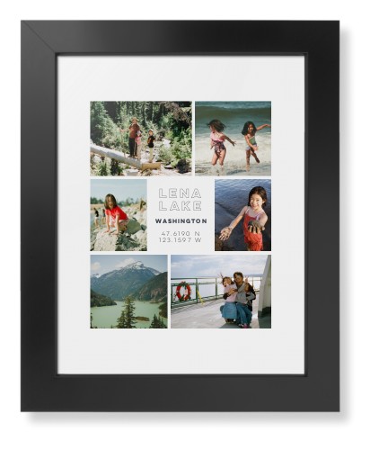 Modern Adventure Gallery Of Six Framed Print, Black, Contemporary, White, White, Single piece, 8x10, Multicolor, multi