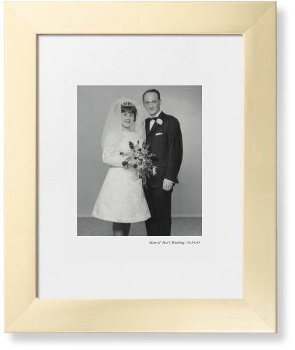 Modern Gallery of One Portrait Framed Print, Matte Gold, Contemporary, None, White, Single piece, 8x10, Multicolor, multi