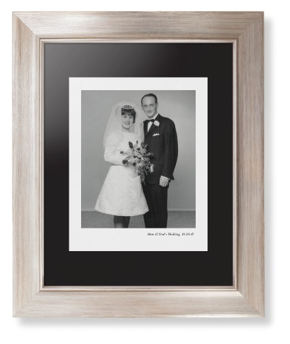 Modern Gallery of One Portrait Framed Print, Metallic, Modern, Black, Black, Single piece, 8x10, Multicolor