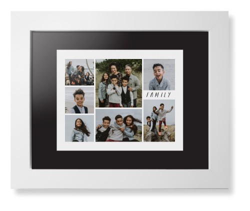 Rustic Picture Gallery Collage Of Seven Framed Print, White, Contemporary, None, Black, Single piece, 8x10, Multicolor, multi