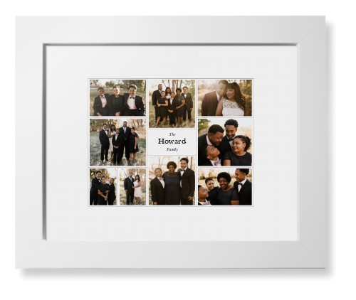 Modern Family Collage Framed Print, White, Contemporary, None, White, Single piece, 8x10, White, white
