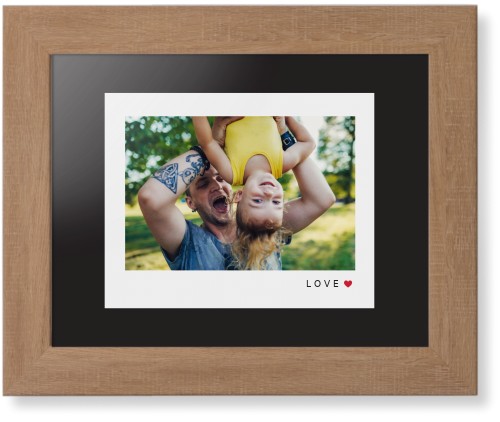 Modern Love Heart Framed Print, Natural, Contemporary, Black, Black, Single piece, 8x10, White, white