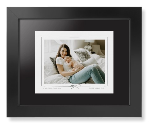 Whimsical Border of One Framed Print, Black, Contemporary, Black, Black, Single piece, 8x10, Gray, silver