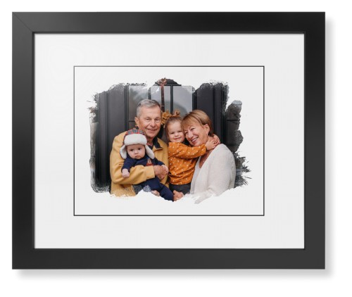 Brushed Moments Landscape Framed Print, Black, Contemporary, Black, White, Single piece, 11x14, White, white