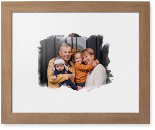 Brushed Moments Landscape Framed Print, Natural, Contemporary, White, White, Single piece, 11x14, White, white