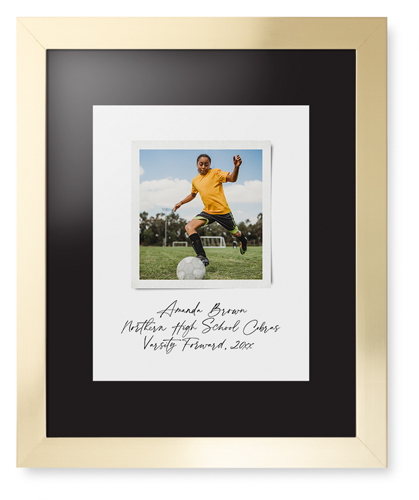Sentimental Note Framed Print, Matte Gold, Contemporary, None, Black, Single piece, 11x14, White