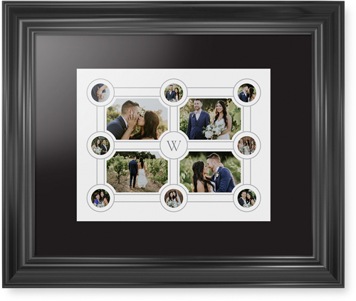 Vintage Family Tree Framed Print, Black, Classic, Black, Black, Single piece, 11x14, White, white